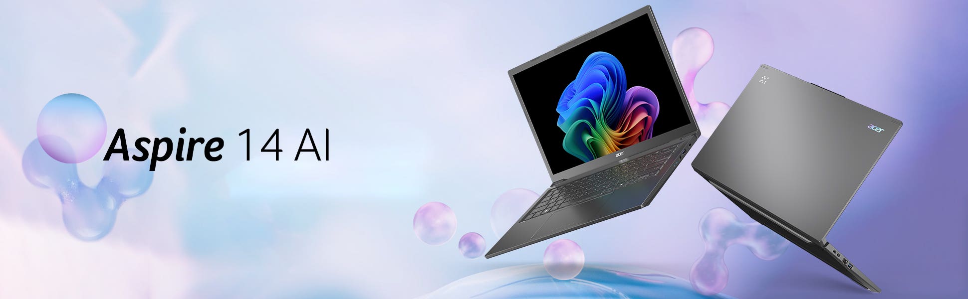 Acer Aspire 14 AI laptop in Steel Gray, the winning product in the sample brief